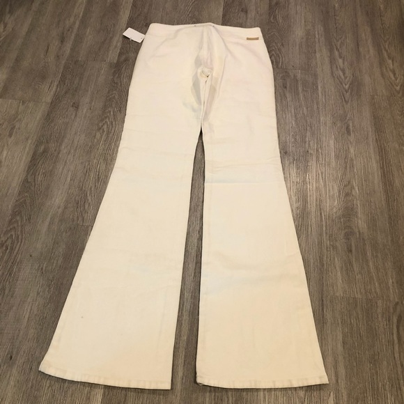 Fornarina white low rise flare jeans with belt - Picture 4 of 5